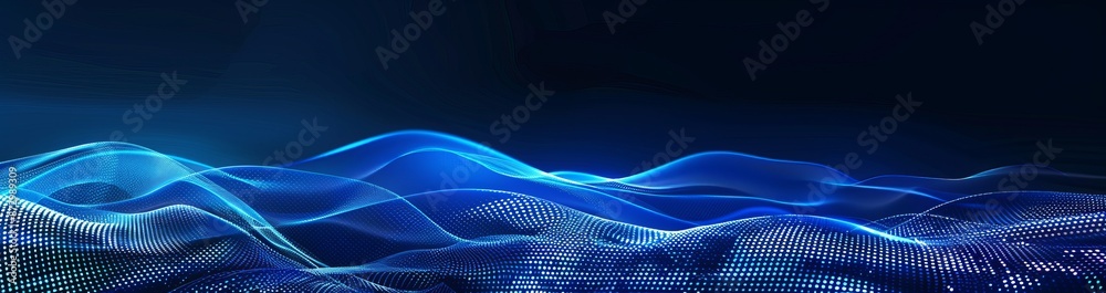 Poster abstract wave. connecting background. abstract wave. stock. big data technology. 3d render.