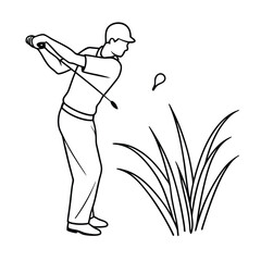 Golfer coloring pages for coloring book