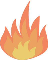 Fire flame vector illustration. Bonfire icon