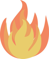 Fire flame vector illustration. Bonfire icon