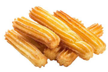 A pile of churros with sugar on top