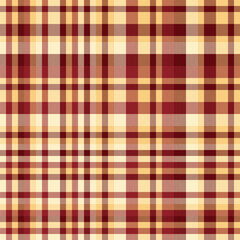 Italian tartan fabric textile, back plaid texture pattern. Installing background vector seamless check in amber and royal maroon colors.