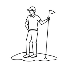 Golfer coloring pages for coloring book