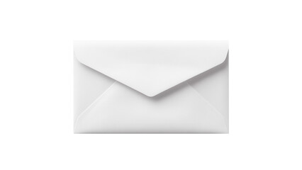White envelope cutout. Isolated mail envelope