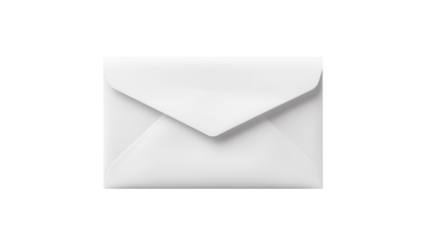 White envelope cutout. Isolated mail envelope