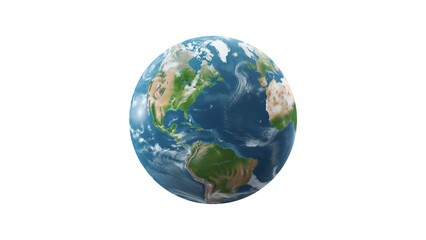 Earth globe cutout. Planet earth on transparent background