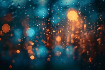 Obraz premium Rainy Window Bokeh