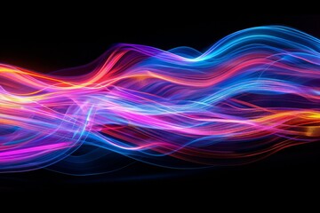 Colorful Abstract Light Waves