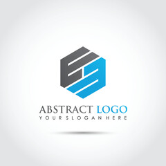 Abstract hexagon Logo Template. Vector Illustrator