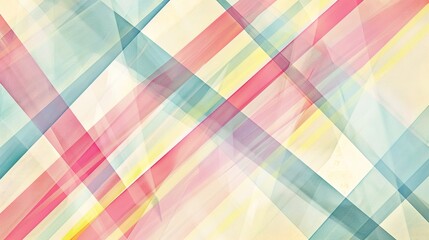 Serene Geometric Harmony: Minimalist Intersecting Lines in Soft Pastel Colors