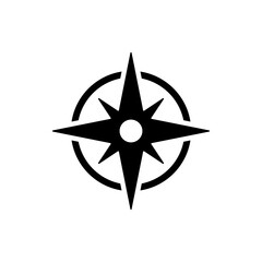 navigation compass icon, modern vector isolated on white background. © Firly