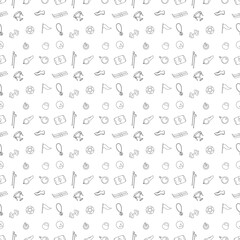 Seamless sport pattern. Background with sports icons