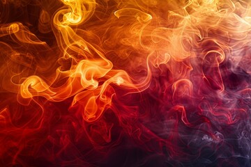 Abstract Fiery Smoke Background