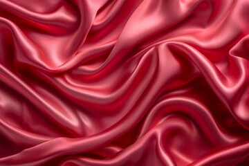 Obraz premium Luxurious Red Satin Fabric Background