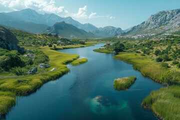 Fototapeta premium Mountain River Landscape