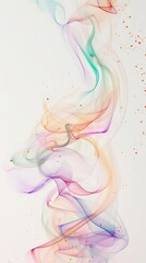 Fototapeta premium Colorful abstract smoke on white background