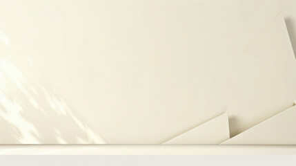 Obraz premium Minimalist Modern Interior Abstract Beige Background with Geometric Shapes and Soft Lighting