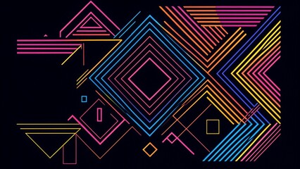 colorful abstract geometric background illustration, wallpaper