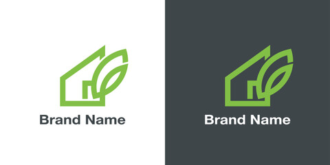 Green Eco Wheelhouse Vector Logo Design © andrei