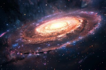 Fototapeta premium Galactic Spiral of Stars and Dust