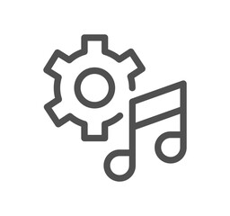 Music and controls related icon outline and linear vector.	
