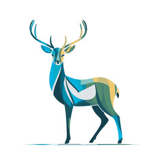 deer vector color illustration 