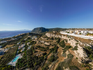 Aerial view of Kefalos castle, Kos island, Greece. 