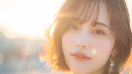 Fototapeta premium 清楚できれいな女性のお顔
