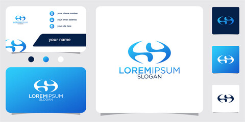 collection of initials letter s abstract monogram with gradient colors logo design business card template