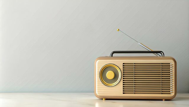 National Radio Day. Copy Space