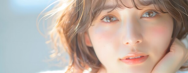 Fototapeta premium 清楚できれいな女性のお顔