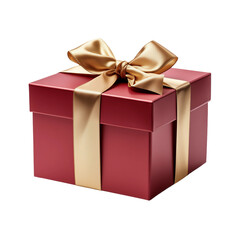 Obraz premium Red Gift Box with Golden Bow