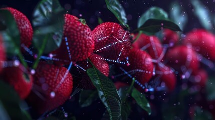 A hightech genetic engineering company revives ancient fruit species using enchanted DNA sequences