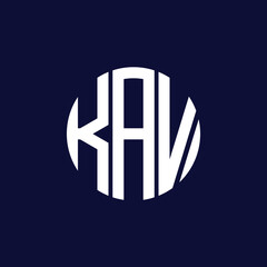 Obraz premium kav circle logo design