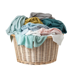 Laundry Basket Filled with Clothes