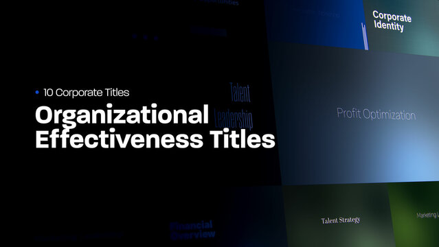 Organizational Effectiveness Titles | 10 Motion Titles with Control Panels
