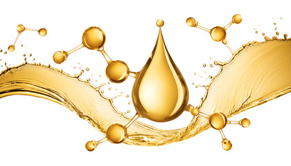 Golden molecules with biological and chemical concept