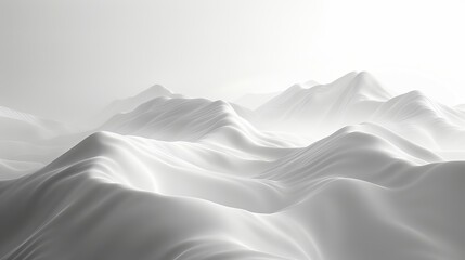 White minimalistic lines background digital foggy realistic light render 