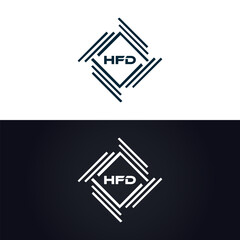 HFD logo. H F D design. White HFD letter. HFD, H F D letter logo design. H F D letter logo design in GOLD, GOLDEN LOGO, THREE, style. letter logo set in one artboard. H F D letter logo vector design.	