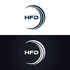 HFD logo. H F D design. White HFD letter. HFD, H F D letter logo design. H F D letter logo design in GOLD, GOLDEN LOGO, THREE, style. letter logo set in one artboard. H F D letter logo vector design.	