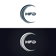 HFD logo. H F D design. White HFD letter. HFD, H F D letter logo design. H F D letter logo design in GOLD, GOLDEN LOGO, THREE, style. letter logo set in one artboard. H F D letter logo vector design.	