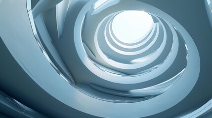 Fototapeta premium 3D abstract circular background, architectural details, matte photos, high-quality photo style, sculpted architecture, immersive, well lit, dynamic motion and energy style, rendered in Maya and Cinema