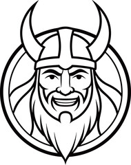 logo Vikingos Mascot Templates.Vector illustration ready for vinyl cutting.