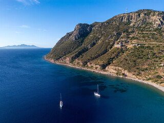 Obraz premium Aerial view of Kefalos bay, Kos island, Greece. 