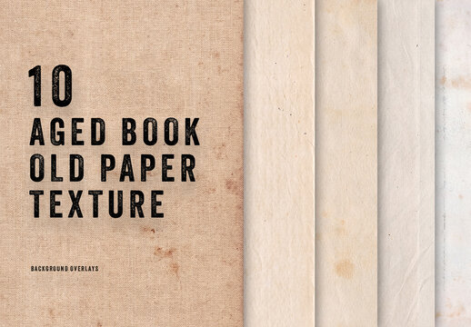 10 Aged Book Texture Old Paper Background Overlays