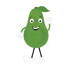 Cartoon avocados mascot characters, hand drawn doodle style cartoon character illustration icon design avocado cartoon