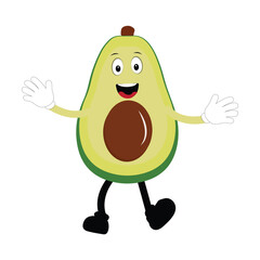Cartoon avocados mascot characters, hand drawn doodle style cartoon character illustration icon design avocado cartoon