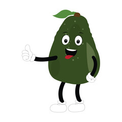 Cartoon avocados mascot characters, hand drawn doodle style cartoon character illustration icon design avocado cartoon