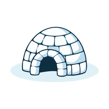 igloo house traditional culture people vector illustration template design