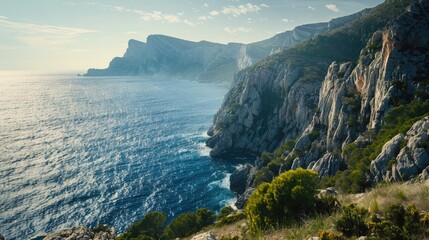 Beautiful View of Mountain and Sea